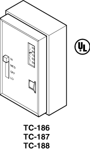 Schneider Electric TC-187 Room Temperature Sensor Fan Coil Thermostat, 120V