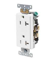 Leviton TDR20-W Decora Plus Tamper Resistant Duplex Receptacle 20 Amp 125 Volt 2 Pole 3 Wire