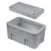 Oldcastle N09BOX Reinforced Concrete With Hardhat Plastic Cap Straight Wall Electrical Utility Pull Box 19-3/4 Inch x 14-1/4 Inch x 12 Inch