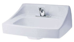 TOTO LT307#01 20-7/8 Inch x 18 Inch Rectangular Wall Mount Bathroom Sink Cotton White Single Hole Vitreous China