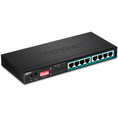 TRENDnet TPE-LG80 8-Port Gigabit Long Range PoE+ Switch, 16Gbps Switching Capacity