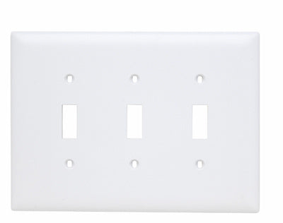 LEGRAND Legrand TPJ3-W Trademaster Junior Jumbo Standard Wallplate (3 Gang 4.9 in x 6-15/16 in)