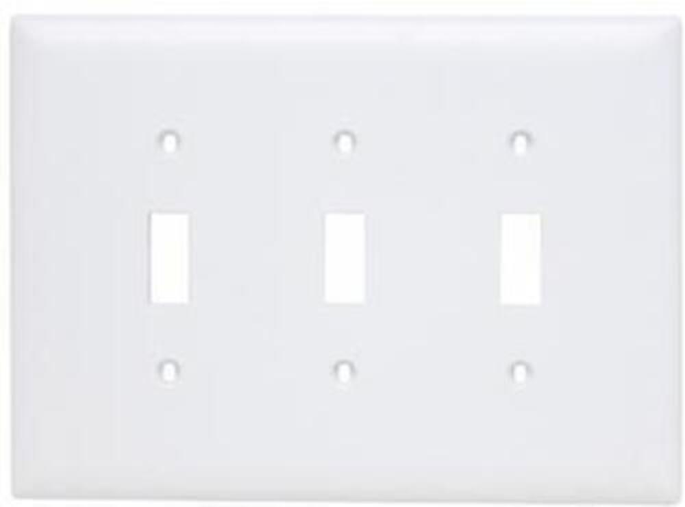 LEGRAND Legrand TPJ3-W Trademaster Junior Jumbo Standard Wallplate (3 Gang 4.9 in x 6-15/16 in)