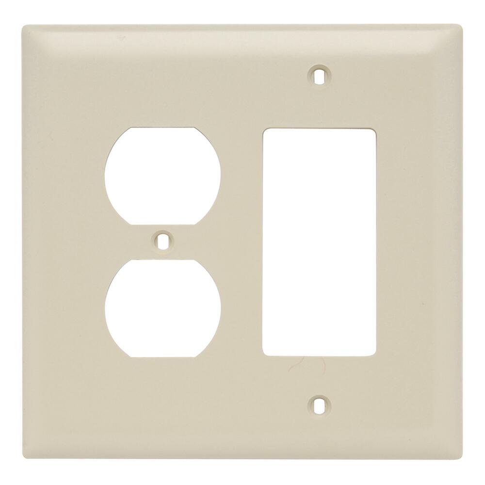 LEGRAND Legrand TPJ826-I TradeMaster Jumbo Combination Wallplate 2 Gang 5 in