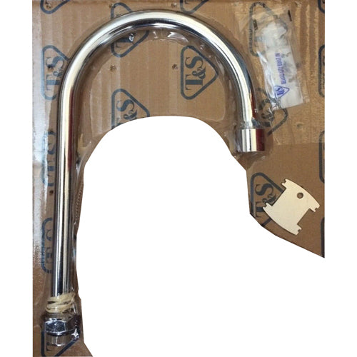 T&S Brass S133X Gooseneck Swivel Spout 5-11/16 inch Stainless Steel