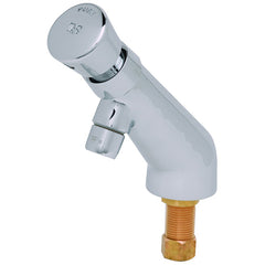 T&S Brass B-0805 Metering Faucet, Single Temperature, Push Button Cap, 1/2 NPT Male Shank