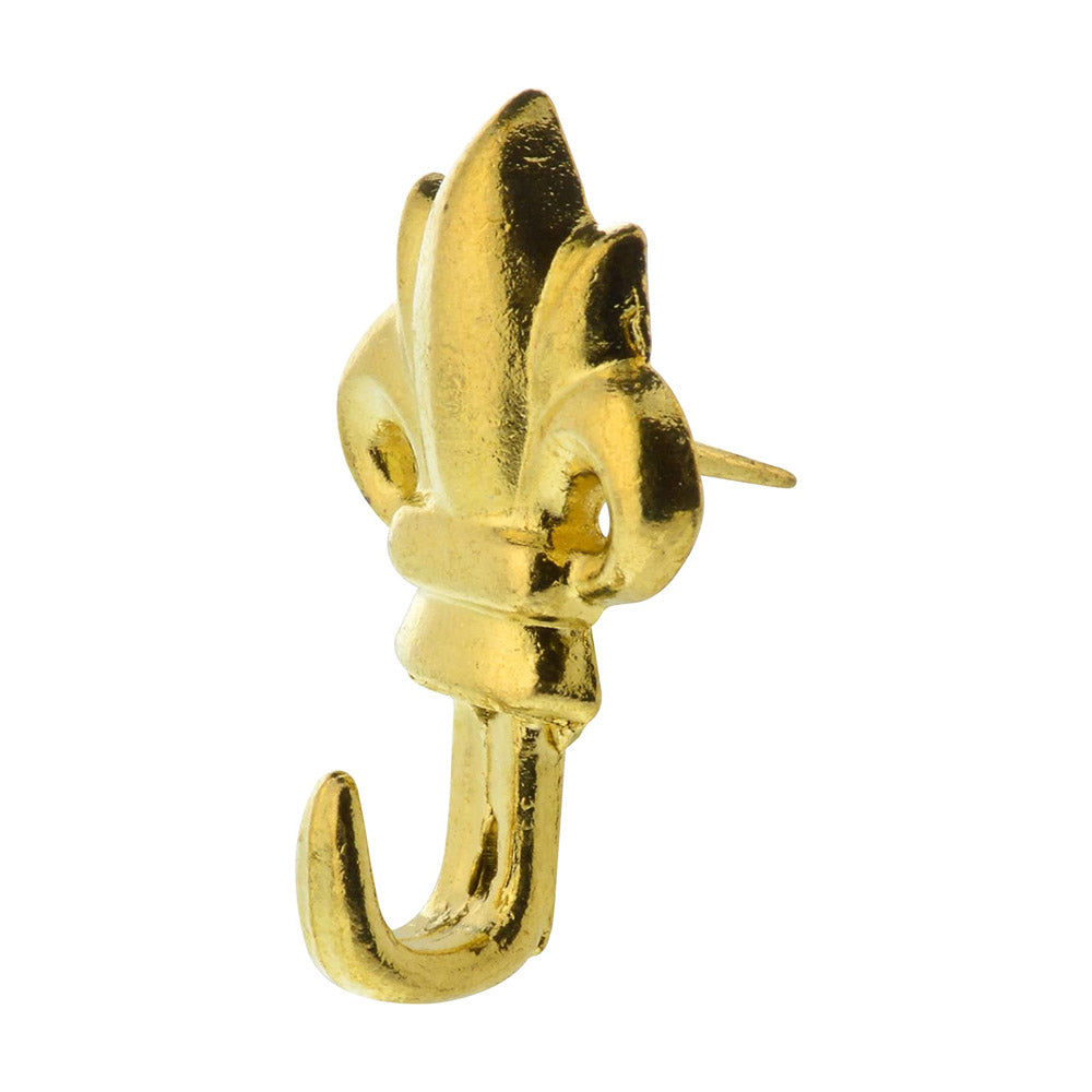 TRUE VALUE 122263 3-Pack Fleur-de-Lis Brass Push Pin Hangers