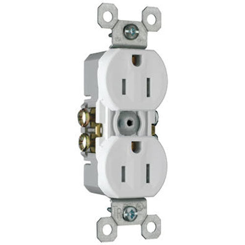 TRUE VALUE 3232TRWRWCC8 15A, 125V, White, Weather Resistant & Tamper Resistant Duplex Receptacle