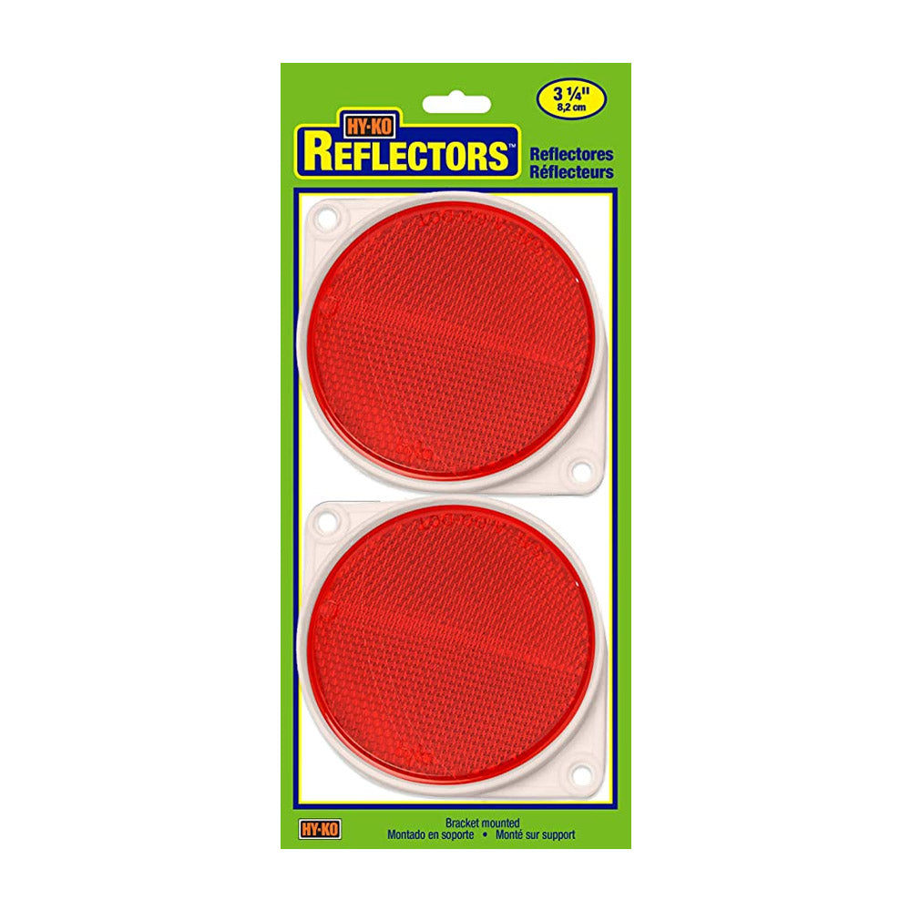 TRUE VALUE CDRF-3R Hy-Ko Safety Reflector Nail-On With Bracket Red Plastic 3.25 In. 2-Pk.