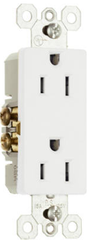 TRUE VALUE 885WCP8 Decor Outlet 15A 125V White