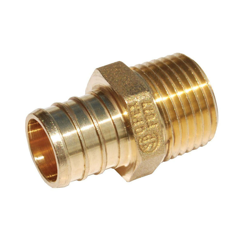 True Value UC138LFA 3/4-Inch Brass Barb x 1/2-Inch Male Pipe Thread Pex Adapter