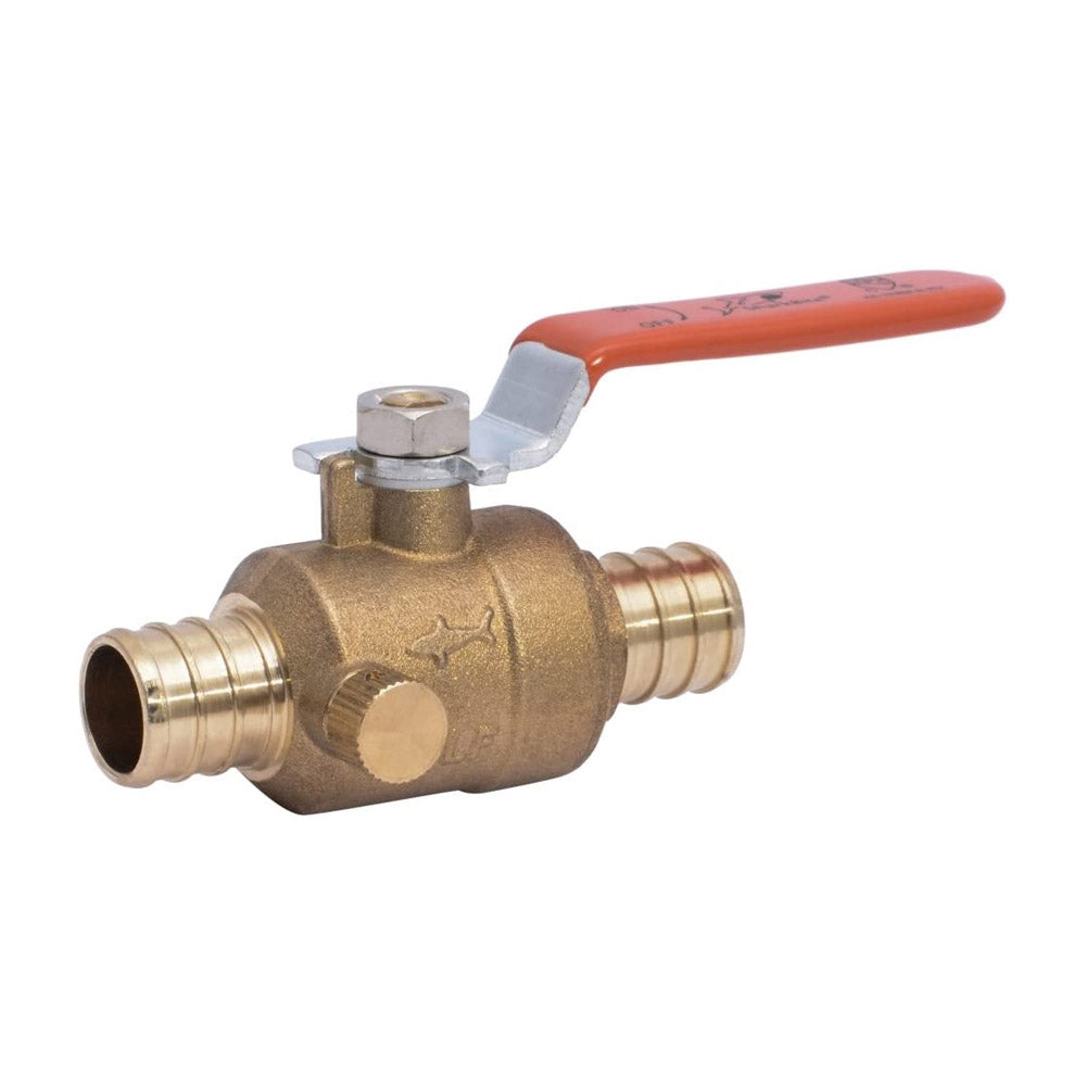 True Value 24613LFA 3/4 x 3/4-Inch Brass Barb Ball Valve With Drain