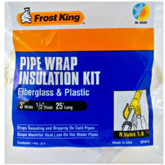 TRUE VALUE SP41X Fiberglass Pipe Insulation Kit 3 Inch x 1/2 Inch x 25' Roll