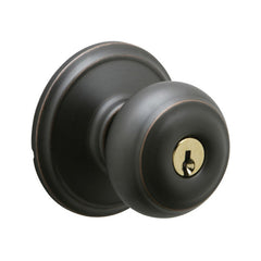 TRUE VALUE F51VGEO716 Schlage Aged Bronze Georgian Entrance Lockset