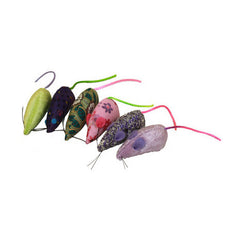 TRUE VALUE 36498 Cat Toy, Real Fur Mice Catnip, 1.25-In.