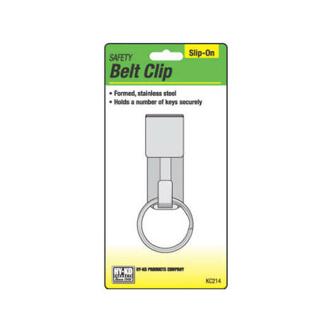 TRUE VALUE KC214 Hy-Ko Belt Clip Key Chain Stainless Steel