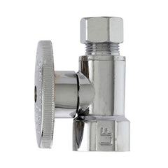 TRUE VALUE MP2058PCLF PLUMB PAK 1/2 Female Iron Pipe x 3/8 O.D. Compression Straight Supply Stop Valve 1/4 Turn