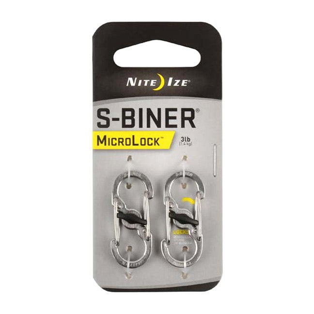 TRUE VALUE LSBM-11-2R3 Nite Ize S-Clip Micro Lock Stainless Steel 2-Pk.