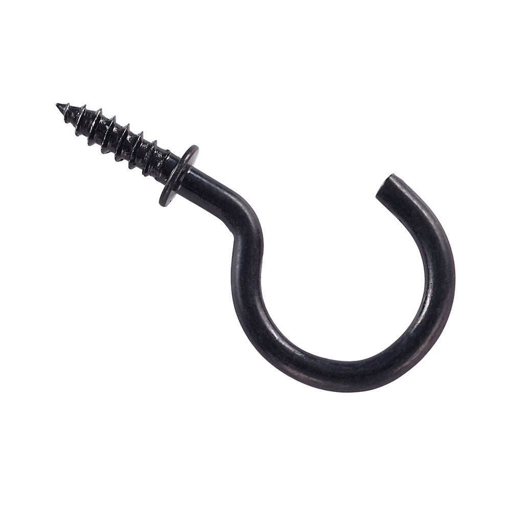 TRUE VALUE N119-729 1 Inch Black Cup Hook