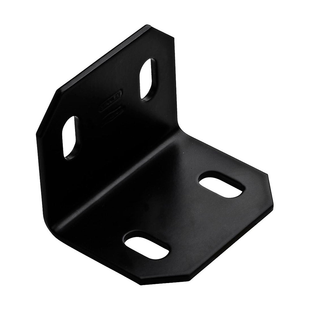 TRUE VALUE N351-494 2.4 X 1/8, Black, Powder Coated Steel Corner Brace