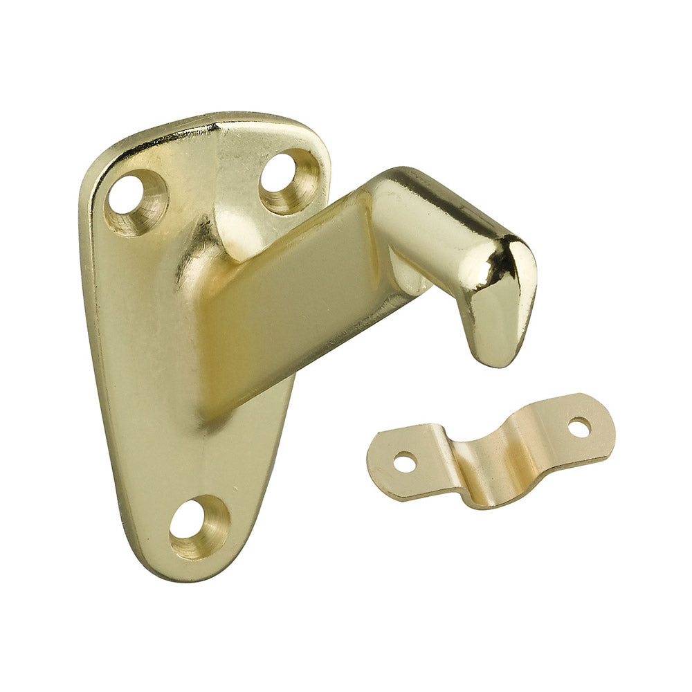 True Value N112-888 Bright Brass Finish Handrail Bracket with Screws