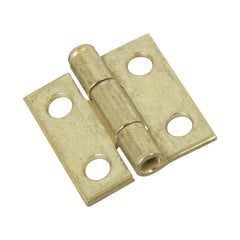 TRUE VALUE N141-622 2 Pack 1X1 Dull Brass Light Narrow Hinge