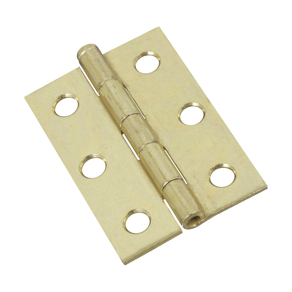 TRUE VALUE N141-960 2Pack 2-1/2X1-1/2 Dull Brass Finish Light Narrow Hinge With Screws