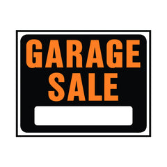 TRUE VALUE SP-110 15 x 19-Inch Hy-Glo Orange/ Black Jumbo Plastic Garage Sale Sign