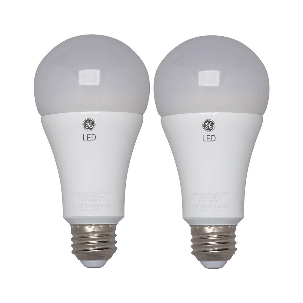 TRUE VALUE 66133 GE LED 2 PACK DAYLIGHT A21 BUL 15W