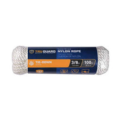 TRUE VALUE 642221 TG 3/8X100 WHT NYL ROPE