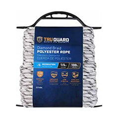 True Value 642201 TG 1/4X100 WHT NYL ROPE