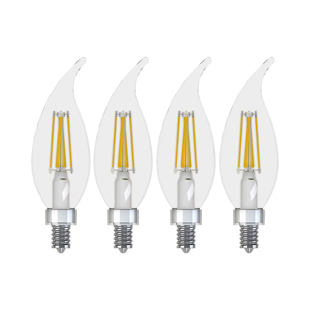 TRUE VALUE 13325 GE 4PK 5W LED CAC BULB