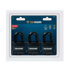 TRUE VALUE 1804TRITG TG 3PK 1-9/16 PADLOCK