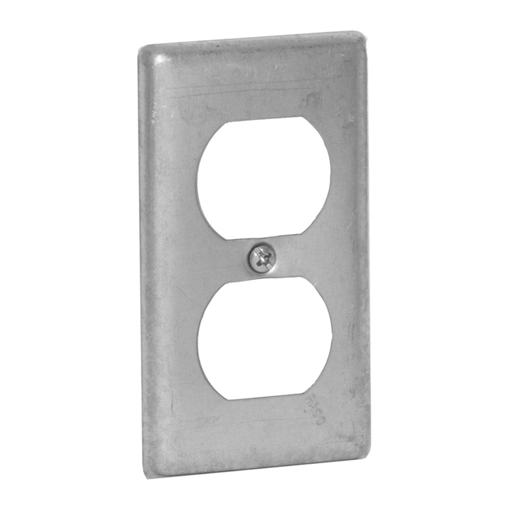 TRUE VALUE 864 Duplex Steel Receptacle Handy Box Cover