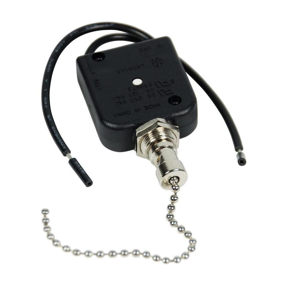 TRUE VALUE GSW-35 6A Nickel-Plated All Angle Pull Chain Switch