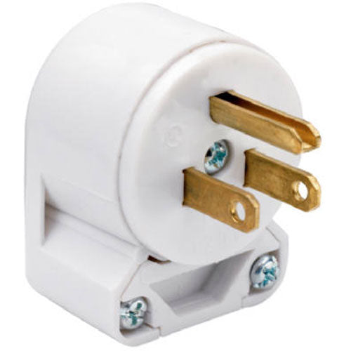 True Value 4867ANWCC10 WHT 8Pos 3Wire ANG Plug 15A (Each)