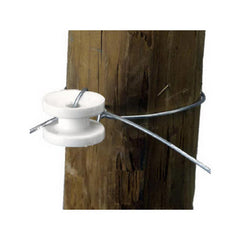 TRUE VALUE 1388-10 Electric Fence Insulator, Corner Post Donut, White, 10-Pk.