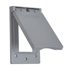 TRUE VALUE 1C-GV Master Electrician Gray Weatherproof Vertical GFI Receptacle Flip Cover