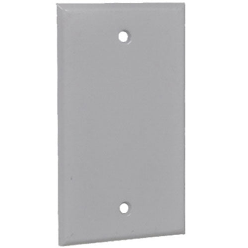 TRUE VALUE 1BC Exterior Electrical Outlet 1 Gang Rectangular Blank Cover Gray Weatherproof Gasket & Screws