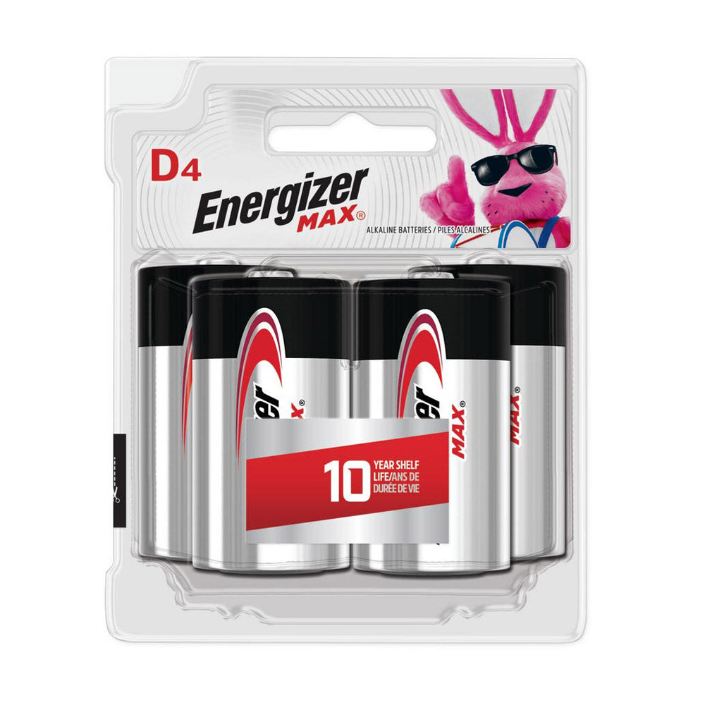 TRUE VALUE E95BP-4 Energizer 4-Pk. D Alkaline Batteries