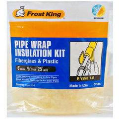 TRUE VALUE SP46 Fiberglass Pipe Insulation Kit Comes with 25' Plastic Vapor Barrier