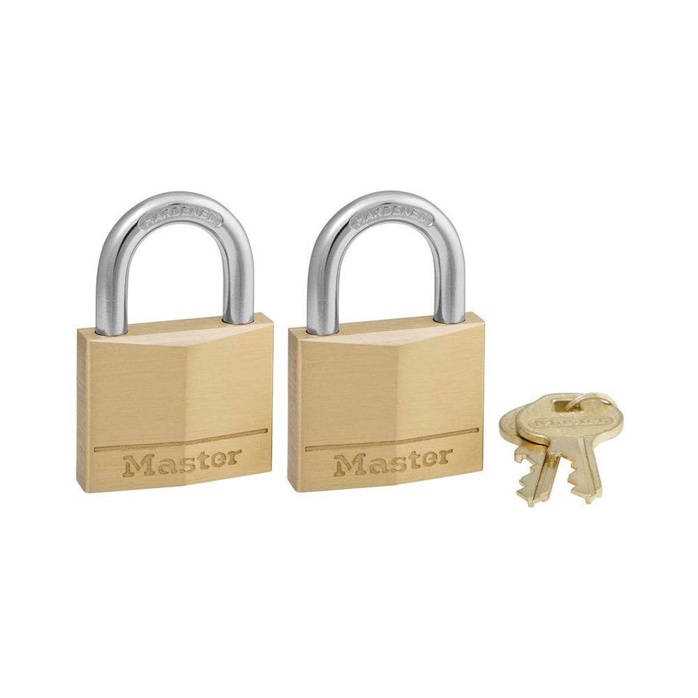 TRUE VALUE 140T 2PK 1-9/16 BRS Padlock