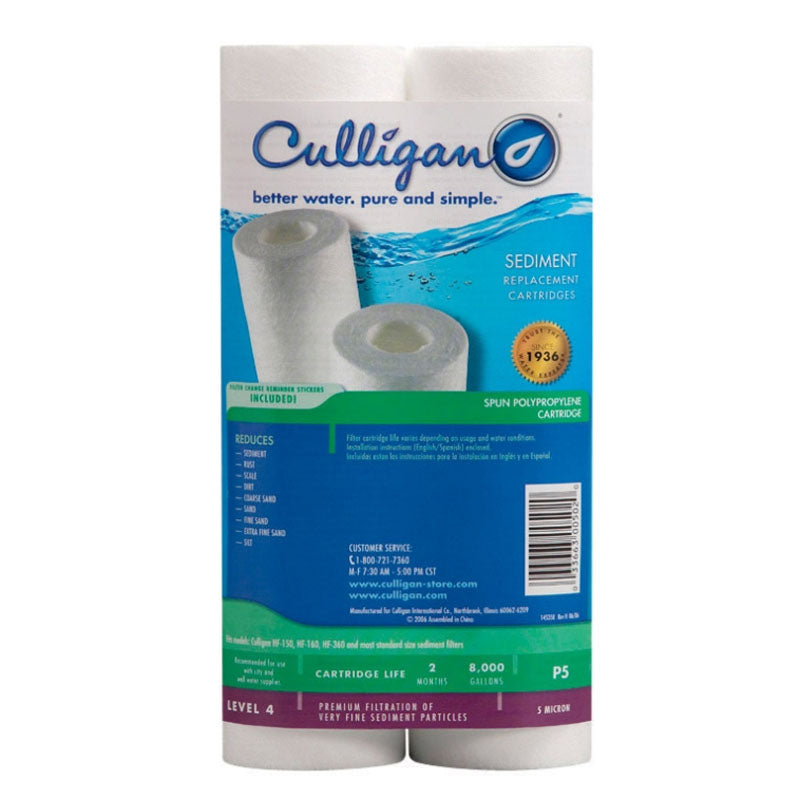 TRUE VALUE P5 Culligan Sediment Water Filter Replacement Cartridges, 2-Pack