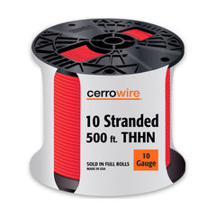 TRUE VALUE 112-3873J Red 10 Stranded Building Wire 600V 10 Gauge