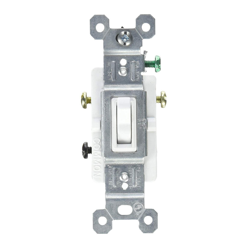 TRUE VALUE 663WGTU Pass & Seymour - Legrand 15A White 3-Way Toggle Switch