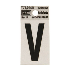 TRUE VALUE RV-15/V 1-Inch Black Reflective Adhesive Vinyl Letter V