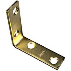 True Value N190-835 Corner Iron with Screws (4 Pack) 2 x 5/8 Bright Brass Finish