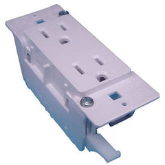 TRUE VALUE E-120C 1-9/16 Inch x 4-1/4 Inch White Duplex Receptacle