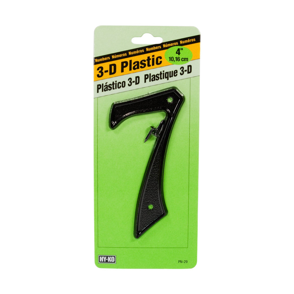 TRUE VALUE PN-29/7 4-Inch Brass Plastic Number 7