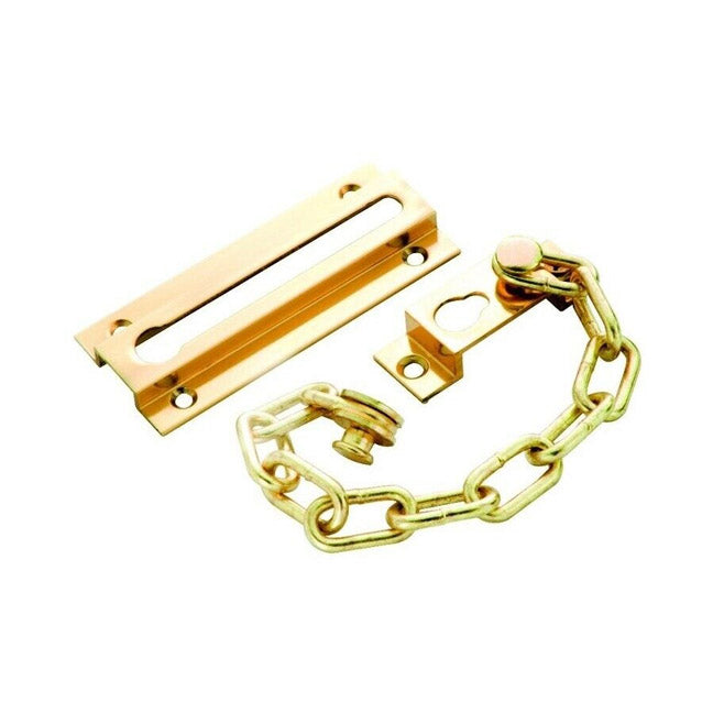 TRUE VALUE 1860 Door Chain Fastener, Brass